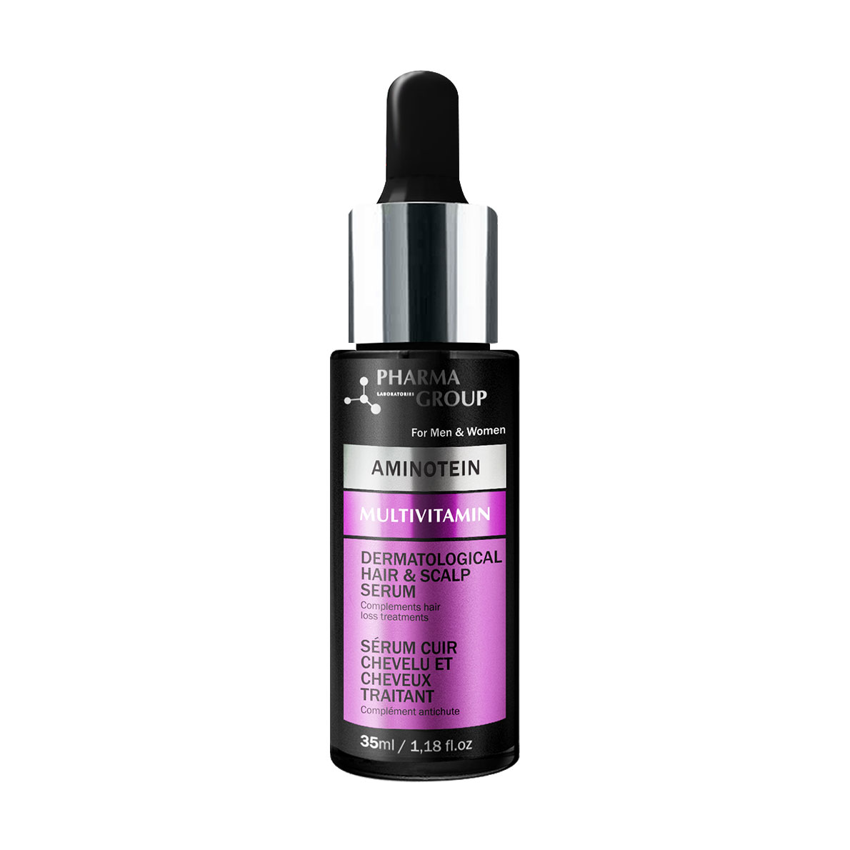 Сироватка Pharma Group Aminotein + Multivitamin Anti-Hair Loss Complement Serum при інтенсивному випадінні волосся, 35 мл